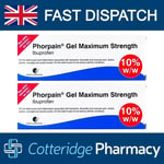 Phorpain 10% Gel 2x30g - Anti-Inflammatory Pain Relief Sprains Ibuprofen