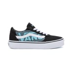 Vans Ward Slip-on Basket, Glow Neon Blue/Black, 19 EU