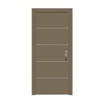 Bloc-porte pose fin de chantier  Premium Seymour, H.204 x l.83 cm, aspect cuir lichen, réversible