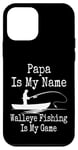 Coque pour iPhone 12 mini Funny Papa Is My Name Walleye Fishing Is My Game Fish Humour