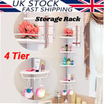 4 Tier Shower Corner Rack Shelf Telescopic Bathroom Storage Bath Organiser Caddy