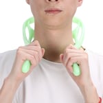 (green)Hand Roller Neck Massage Neck Shoulder Self Massager Ergonomic Desig