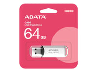 Adata Classic Series C906 - Usb Flash-Enhet - 64 Gb - Usb 2.0 - Vit