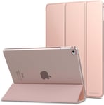 Etui Pour Apple Ipad Air 2 - Etui À Rabat Avec Support Ultra-Mince Et Léger Avec Cache Arrière Semi-Transparent Pour Tablette Apple Ipad Air 2 9.7 Pouces, Or Rose (Avec Auto Réveil/Veille)