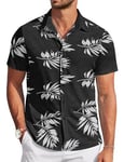 TARAINYA Funky Chemise Hawaienne Homme à Manches Courtes ete Aloha Palmier Flamingos Floral Feuille de Palmier