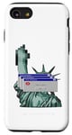 Coque pour iPhone SE (2020) / 7 / 8 Cool New York City New York Statue de la Liberté Drapeau USA