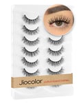 Jiocolor Fake Lashes Natural Look Wispy Fluffy Lashes 3D Faux Mink Lashes False Eye Lashes Reusable 7 Pairs False Eyelashes 13MM