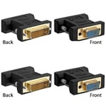 DVI-I Han til VGA Hun-adapter, rett