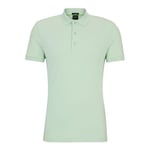 BOSS Mens Paule Polo Shirt Open Green XL