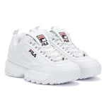 Fila Mens Womens Disruptor II Premium Trainers - (White) Rubber - Size UK 5.5