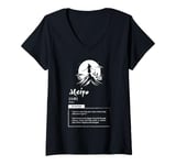 Womens Bushido Philosophy - Meiyo - The Virtue of Honor V-Neck T-Shirt