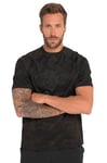 JP 1880 Hommes Grandes Tailles L-8XL T-Shirt de Fitness Jay-PI à Manches Courtes et Motif Camouflage Noir 3XL 811763130-3XL