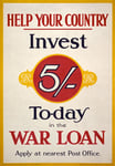 WA47 Vintage WWI Help Your Country British War Loan Investment Poster Print WW1 Re-Print - A1 (841 x 610mm) 33" x 24"