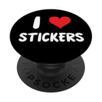 I Love Stickers - Heart - Art Artist Journal Journaling PopSockets Adhesive PopGrip