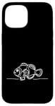 Coque pour iPhone 15 Line Art Poisson & Ichtyologiste Faux Percula Poisson Clown