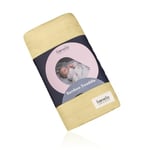 lionelo Bamboo Swaddle Lange pour bébé, Grande Couverture bébé en Coton de Bambou 100% Naturel, Dimensions 120 x 120 cm, agréable au Toucher, Tissu Doux (Jaune)