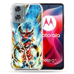 Cokitec Coque Renforcée pour Motorola G24 4G Manga Dragon Ball Sangoku Blanc