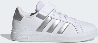 Adidas Adidas Grand Court Court Elastic Lace And Top Strap Skor Urheilu CLOUD WHITE / MATTE SILVER / MATTE SILVER