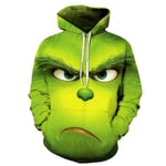 Jul Barn The Grinch 3d Print Pullover Luvtröja Pojkar Flickor Xmas Casual Huvtröja Topp qd best A 13-14 Years