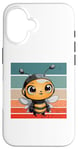 Coque pour iPhone 16 Antennes de casque de dessin animé mignon Bumblebee ailes