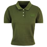 Puma x Rihanna Fenty Baby Polo Cropped Shirt Olive Womens Top 574286 01 - Green Nylon - Size 12 UK