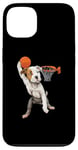 iPhone 13 Vintage Pitbull Dog Playing Basketball Dog Sports Game Lover Case