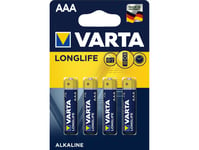 Varta Longlife Extra - Batteri 4 X Aaa / Lr03 - Alkalisk