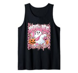 BOO JEE Ghost Halloween Cute Girl Ghost Coffee Pumpkin Latte Tank Top