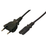 LogiLink Power Cord  Euro - Euro8  black  1 80m