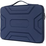 DOMISO 15,6 pouces Housse pour ordinateur portable avec poignée Etui de protection EVA étanche antichoc pour ordinateurs portables 16"MacBook Pro/Max M2 2019-2023,15"-16"Laptop,Dell XPS 15,Bleu foncé