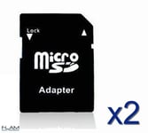 2x Adaptateur lecteur de carte TF Micro SD/SDHC vers SD - Micro SD to SD Adapter