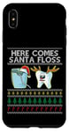 Coque pour iPhone XS Max Here Comes Santa Floss Dental Surgeon Christmas Dentist