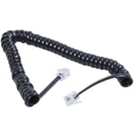 Replacement RJ9 4P4C Plug Coiled Stretchy Telephone Handsets Cable Line6205