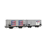 FS 2-UNIT PACK REFIGERATED WAGONS SILVER LIVERY CINZANO EP.III 1:87 Rivarossi