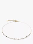 COEUR DE LION Swarovski Crystal Beaded Necklace, Grey/Multi