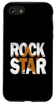 Coque pour iPhone SE (2020) / 7 / 8 Graphique Orange Rock Star Distress de couleur orange