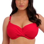 Fantasie Ottawa Uw Wrap Front Full Cup Bikini Top Röd E 75 Dam