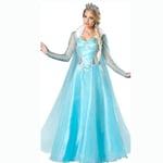 Vuxen Prinsessan Anna Elsa Kostym Jul Cos Fancy Dress Outfit Elsa XXXL