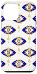 iPhone 13 Pro Max Blue and Gold Evil Eyes Case