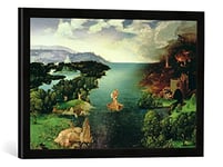 Kunst für Alle 'Encadré Image de Joachim Patenier Or Patinir Charon Crossing The River Styx, 1515–24, d'art dans Le Cadre de Haute qualité Photos Fait Main, 60 x 40 cm, Noir Mat