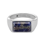 Fossil Bague de chevalière en acier inoxydable All Stacked Up pour homme, JF047260409