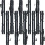 10-pack liten mini LED-ficklampa - Tactical Pocket Torch PenLight med klämma - Idealisk för camping och nödsituationer i Sverige White light x10pcs 133mm