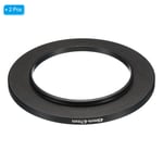 49mm-67mm Metal Step Up Ring, 2 Pcs Camera Lens Filter Adapter Ring Black