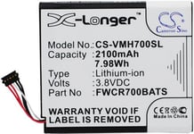 Kompatibelt med Verizon Ellipsis Jetpack, 3.8V, 2100 mAh