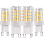 Aiducho - G9 Ampoule Led,4pcs 5w Équivalent à Des Lampes Halogènes 50w,4 Pcs Lampes à Led Blanc Chaud 3000k,Angle De Diffusion De 360°,