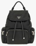 Guess Drawstring Gemma Eco Mini Backpack Womens Bag In Black