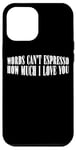 Coque pour iPhone 14 Pro Max Words Can't Espresso How Much I Love You Caféine ---