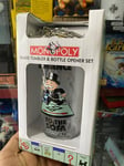 Monopoly Glass Tumbler And Bottle Opener Set Hasbro Xmas Christmas Gift New