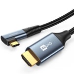 Joyroom USB-C (vinklet) til HDMI-kabel, 4K 60Hz, 2m - Grå