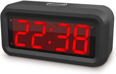 Digital  Alarm  Clock  Battery  Powered  Only ,  1 . 2 "  LED  Large  Display ,